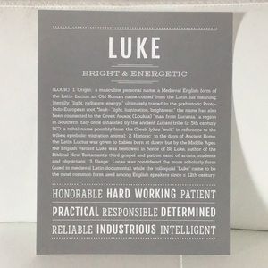 Original “Name Stories”- LUKE